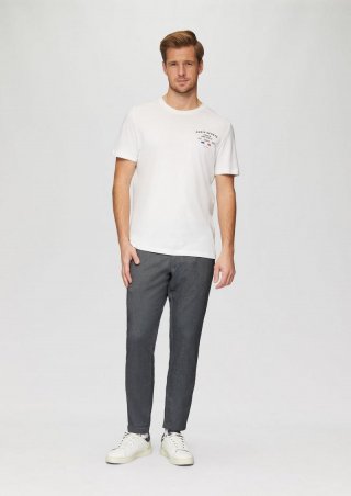 s.Oliver Regular: Jog-Chino mit Webstruktur - schiefergrau