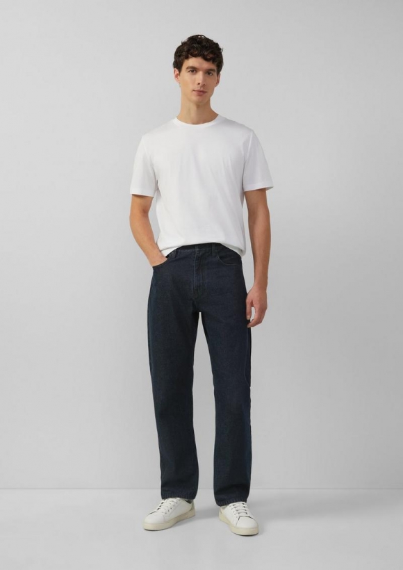 s.Oliver Jeans / Relaxed Fit / Mid Rise / Straight Leg / 100% Baumwolle - dunkelblau