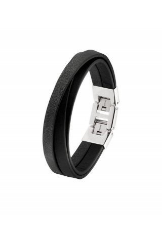 s.Oliver Mehrreihiges Lederarmband - silber