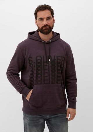 s.Oliver Hoodie mit Frontprint - aubergine
