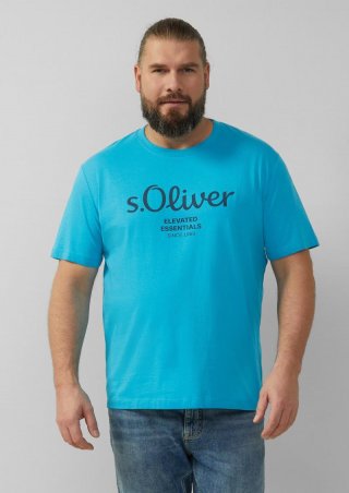 s.Oliver T-Shirt mit Logo-Print - türkis