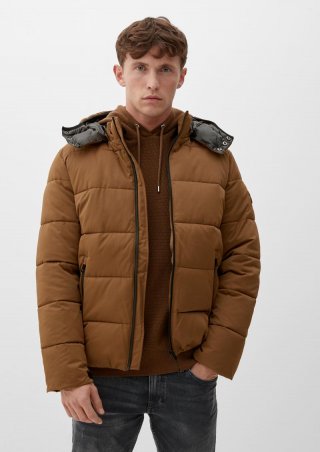 s.Oliver Kapuzenjacke mit Steppung - karamell