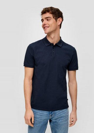 s.Oliver Poloshirt mit Piquéstruktur - tiefblau