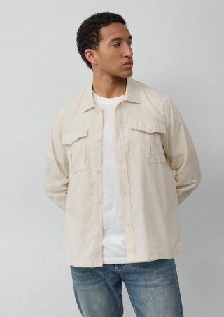 s.Oliver Overshirt aus Leinenmix mit Kentkragen - wollweiß