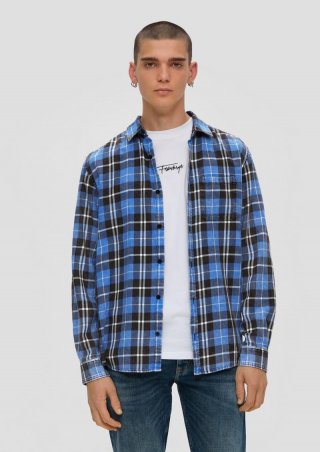 s.Oliver Regular: Hemd aus Twill - royalblau