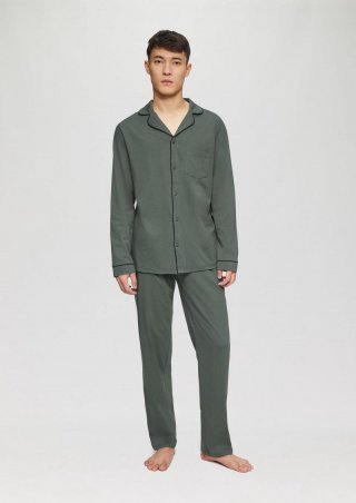 s.Oliver Pyjama aus Baumwolle - olivgrün