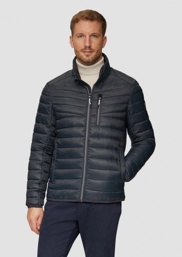 s.Oliver Leicht wattierte Steppjacke aus recyceltem Polyester - schiefergrau