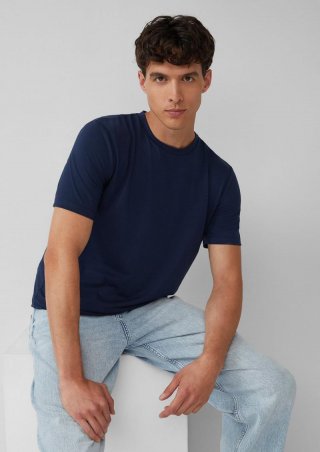 s.Oliver Performance T-Shirt mit Cooling Effekt - tiefblau