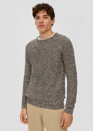 s.Oliver Strickpullover mit Raglanärmeln - sandfarben