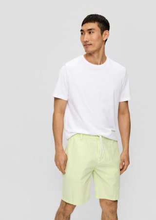 s.Oliver Chino-Shorts im Relaxed Fit mit Elastikbund - limettengrün
