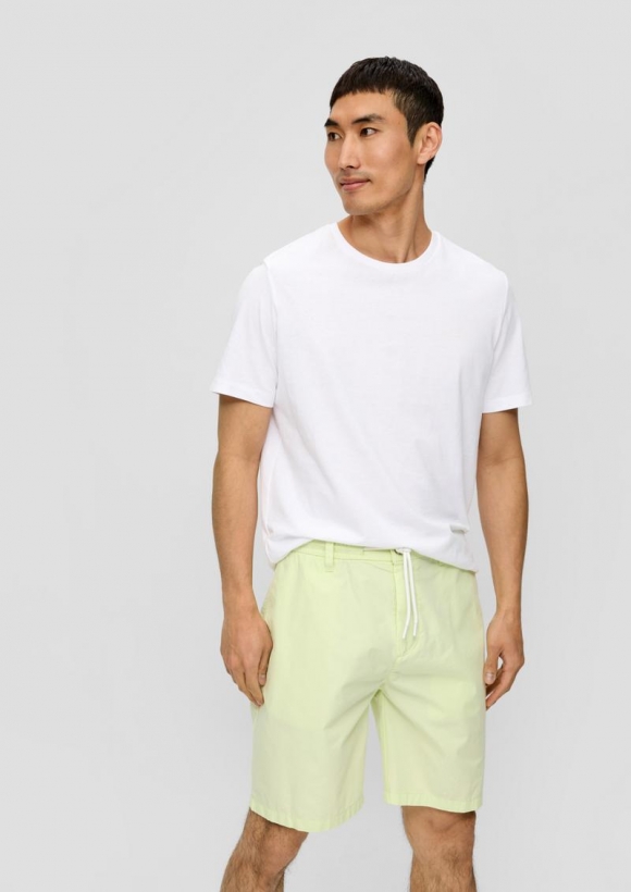 s.Oliver Chino-Shorts im Relaxed Fit mit Elastikbund - limettengrün