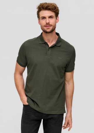 s.Oliver Poloshirt aus Baumwollpiqué - olivgrün