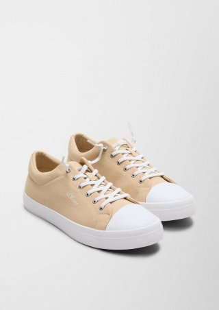 s.Oliver Stoffsneaker mit gummierter Spitze - beige