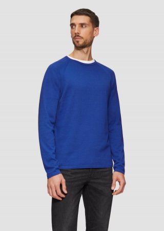 s.Oliver Feinstrickpullover mit Raglanärmeln - ozeanblau