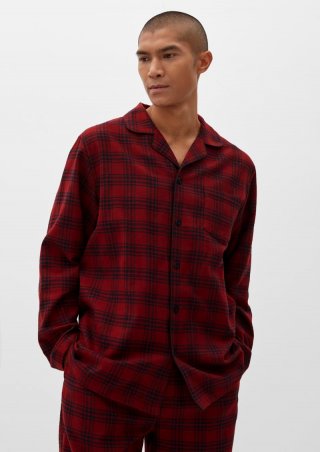 s.Oliver Pyjama aus Flanell - preiselbeere