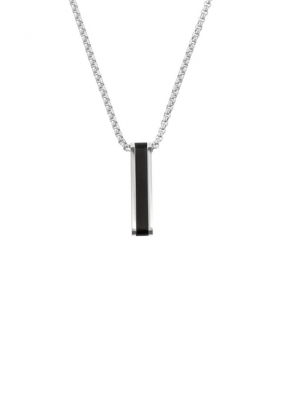 s.Oliver Edelstahlkette mit Anhänger - schwarz