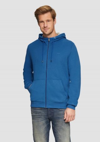 s.Oliver Hoodie mit Logo-Print - royalblau