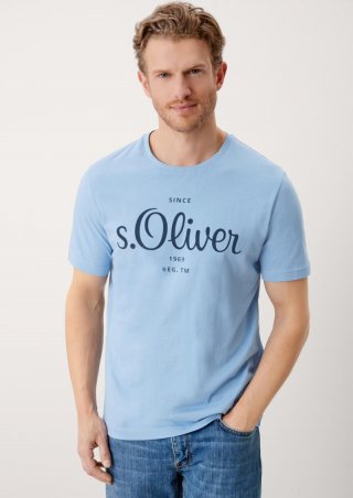s.Oliver Labelshirt aus Jersey - himmelblau