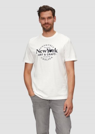 s.Oliver T-Shirt mit Frontprint - weiß