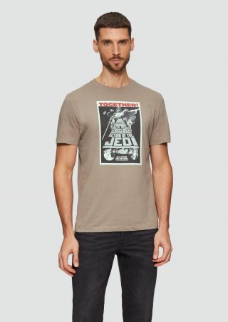 s.Oliver T-Shirt mit Star Wars™ Print - hellbraun
