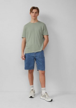 s.Oliver Denim-Shorts / Loose Fit / Mid Rise / Wide Leg - blau