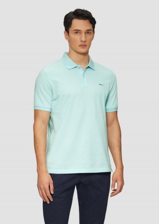 s.Oliver Poloshirt aus Baumwollpiqué - ozeangrün