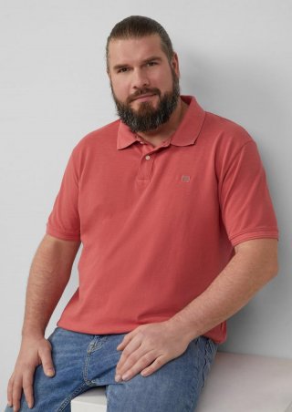 s.Oliver Poloshirt mit kleinem Labelpatch - himbeere