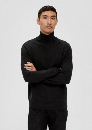 s.Oliver Strickpullover aus Baumwolle - schwarz