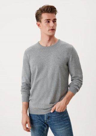 s.Oliver Pullover aus Feinstrick - grau