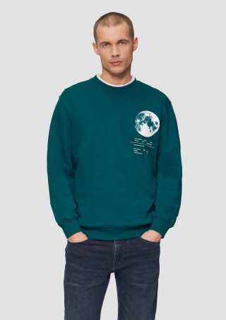 s.Oliver Wärmendes Sweatshirt mit Frontprint - petrol