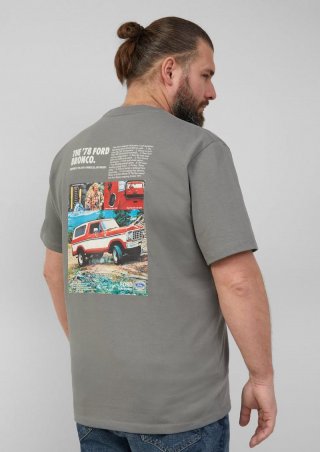 s.Oliver T-Shirt mit Ford®-Artwork aus schwerer Baumwolle - grau
