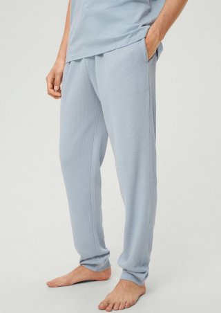 s.Oliver Pyjamahose mit Waffelpiqué-Struktur - hellblau