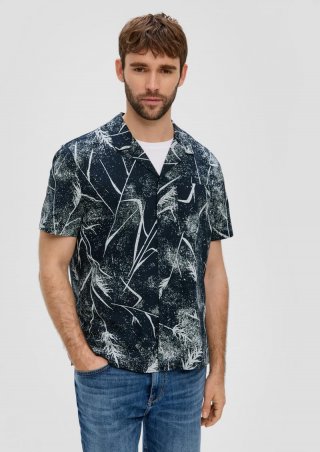 s.Oliver Regular: Hemd aus Popeline - navy