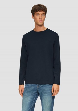 s.Oliver Longsleeve aus Baumwolle mit Rundhalsausschnitt - navy