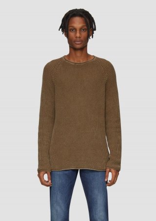 s.Oliver Locker gestrickter Pullover mit Waschung - karamell