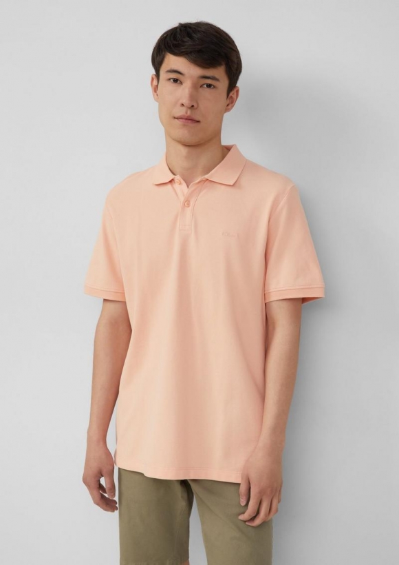s.Oliver Poloshirt aus Baumwollpiqué - papaya