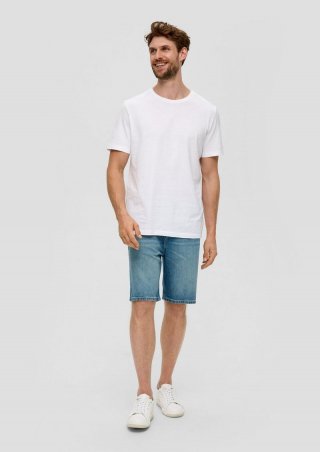 s.Oliver Jeans-Bermuda / Regular Fit / High Rise / Straight Leg - blau