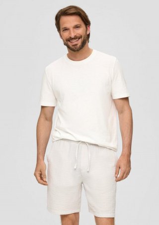 s.Oliver Shorts aus Baumwoll-Stretch mit Paspeltaschen - helles beige