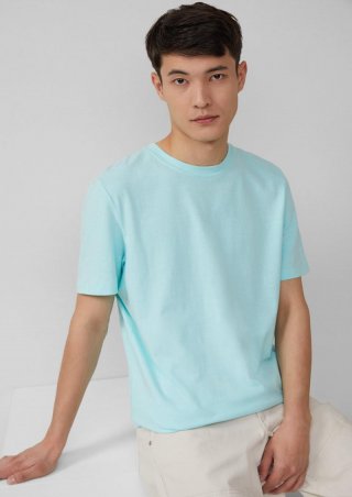 s.Oliver Meliertes T-Shirt aus Baumwollmix - minze