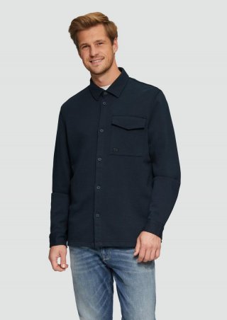 s.Oliver Lässiges Overshirt aus Sweat - navy