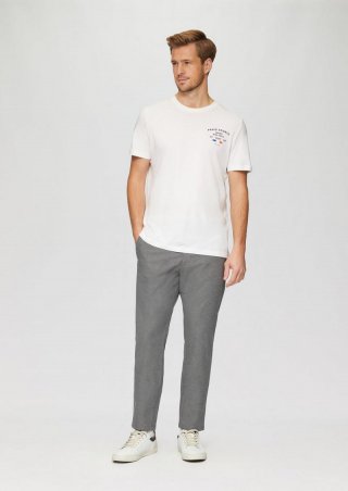 s.Oliver Regular: Chino mit Webstruktur - grau