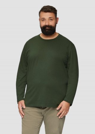 s.Oliver Softes Langarmshirt aus Baumwolljersey - tannengrün
