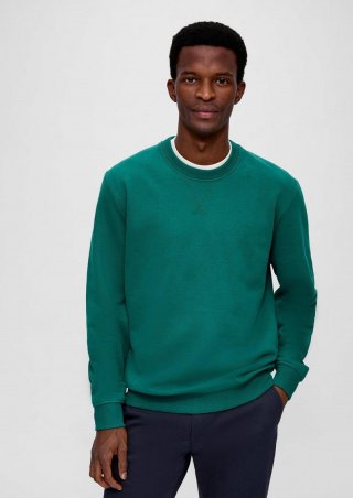 s.Oliver Sweatshirt mit Logo-Detail - smaragd