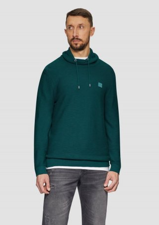 s.Oliver Strickpullover mit Schalkragen - petrol