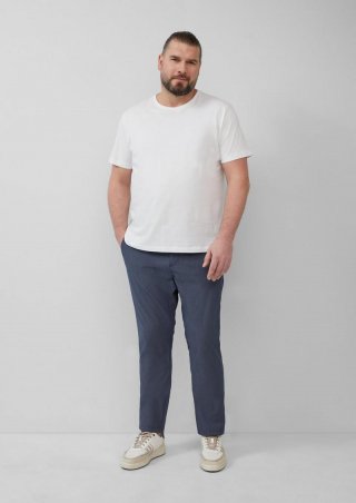 s.Oliver Phoenix: Strukturierte Chino mit Elastikbund - tiefblau