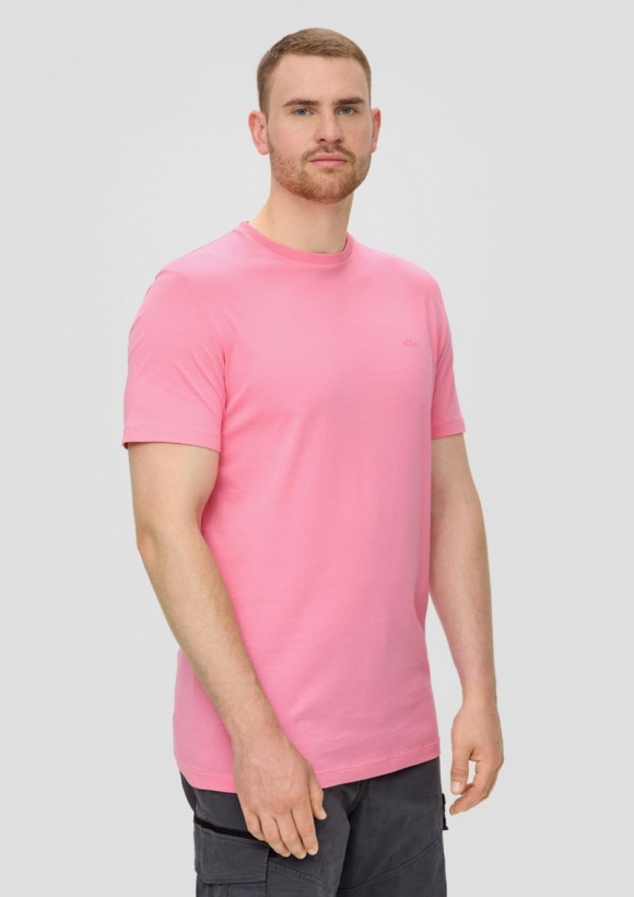 s.Oliver T-Shirt mit kleinem Logo-Print - rosa