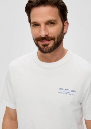s.Oliver T-Shirt mit Rundhalsausschnitt - weiß