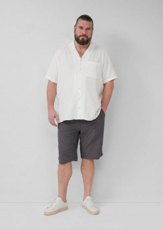 s.Oliver Leichte Shorts mit Struktur im Relaxed Fit - schwarz