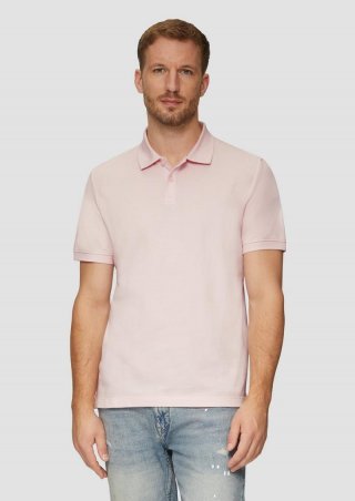 s.Oliver Poloshirt aus Baumwollpiqué - perlmuttrosa