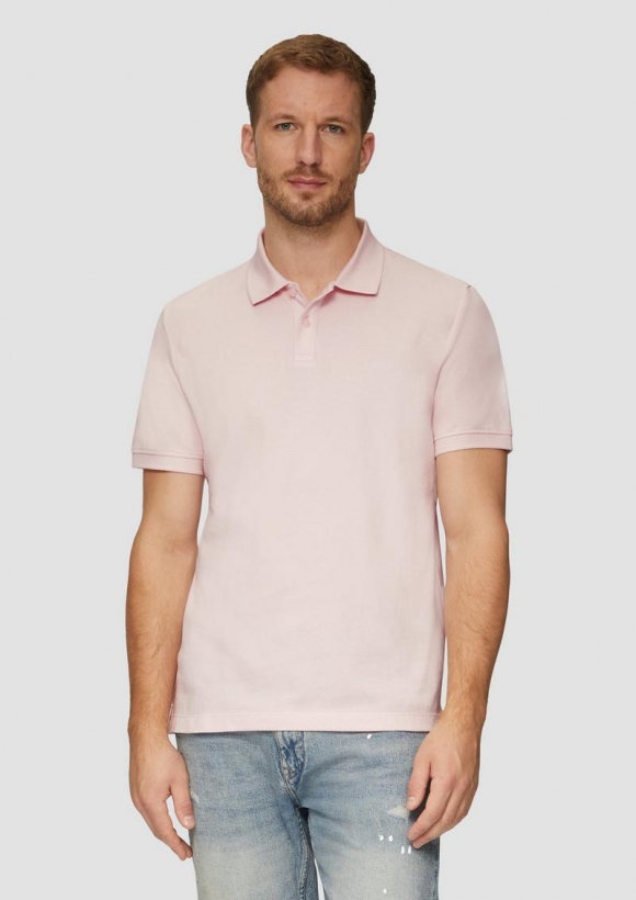 s.Oliver Poloshirt aus Baumwollpiqué - perlmuttrosa